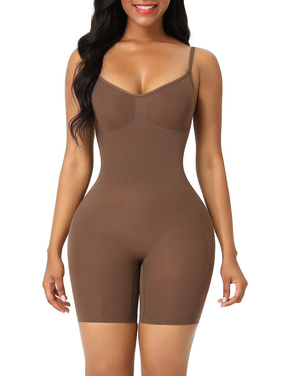 Full bodysuit adjustable shapewear - Brown – olashape